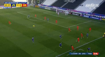 U23亚洲杯中国0-1日本陶强龙击中框谢文能单失